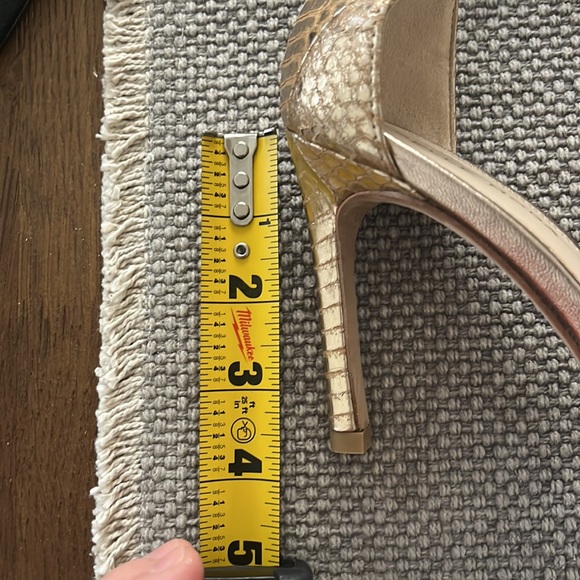 Pelle Moda Frisk Embellished Heels in Gold Snakeskin Leather - Picture 9 of 9